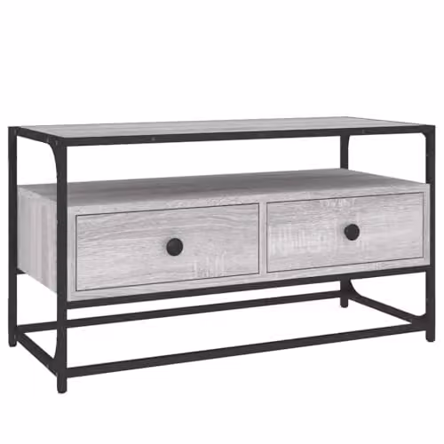 vidaXL Industrial Style TV Cabinet in Grey Sonoma Engineered Wood with Drawers