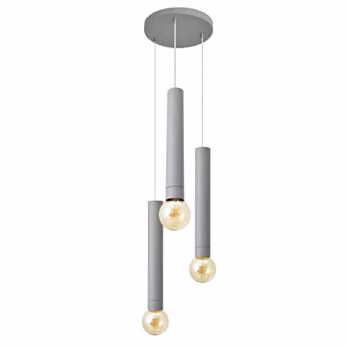 Netlighting Helam Tuba Cluster Pendant Ceiling Light in Grey, Diameter: 30 cm