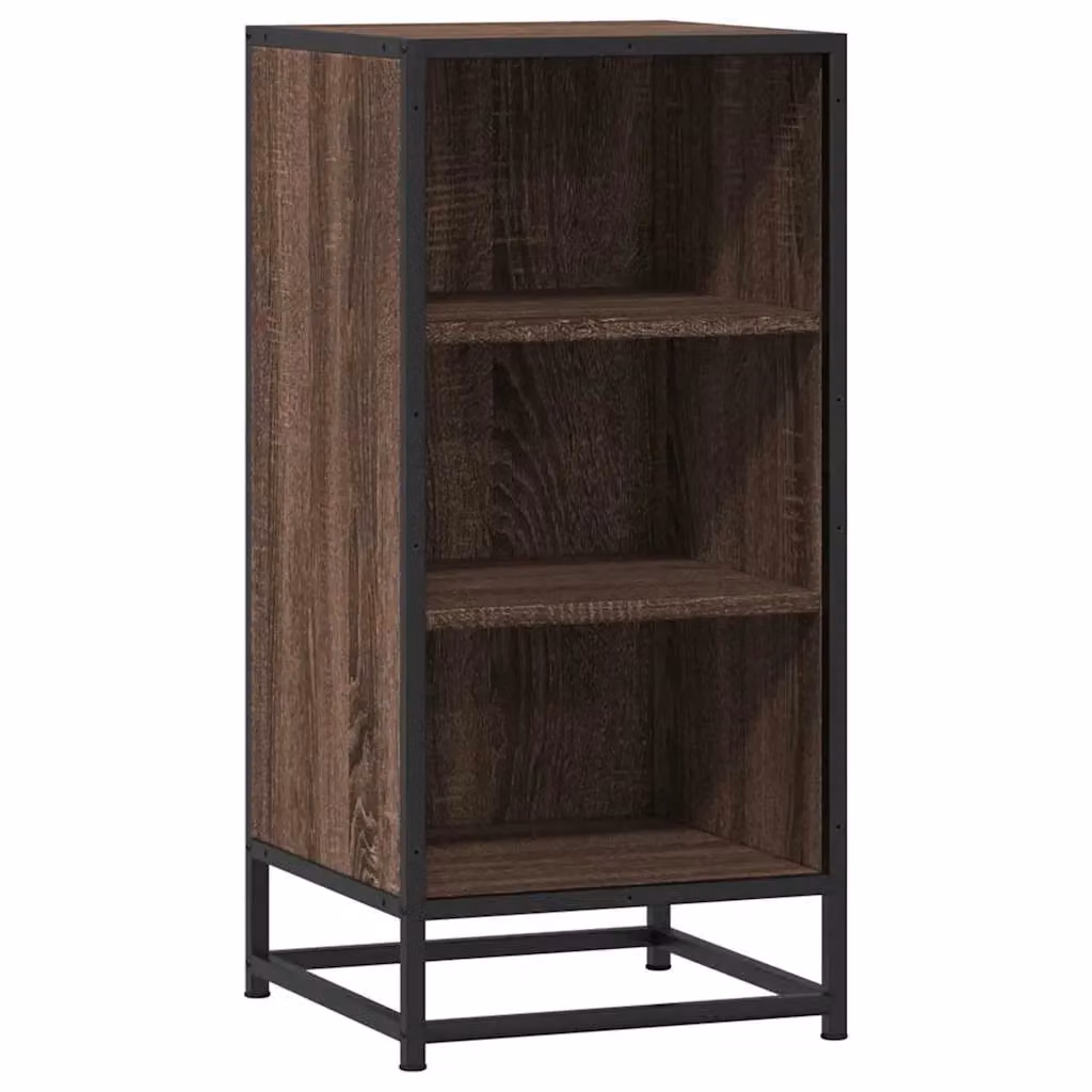 Berkfield Home Industrial Sideboard in Brown Oak, W/D/H: 35.5 x 35.5 x 76 cm – 2