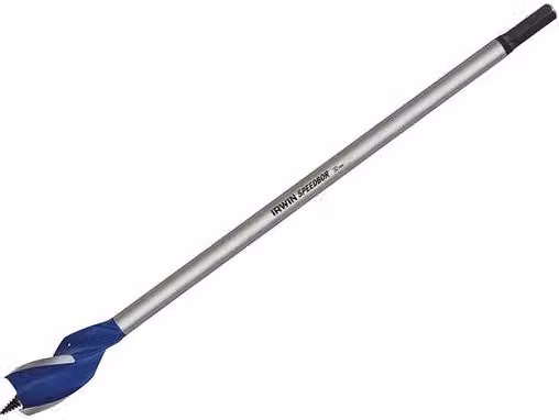 IRWIN Blue Groove 6X Long Wood Drill Bit, Silver, Diameter: 32 mm, Length: 400 mm