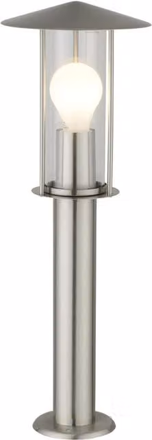 First Choice Lighting Treviso Brushed Stainless Steel Outdoor Post Light in Silver – 1