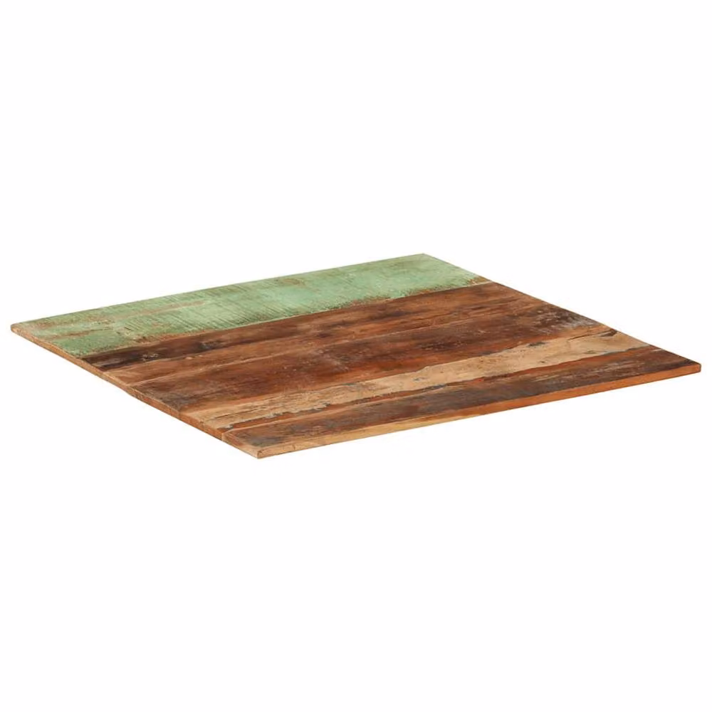 Berkfield Home Square Table Top in Multicolour Solid Reclaimed Mango and Teak Wood, W: 80 cm, D: 80 cm – 2