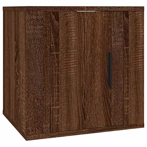 vidaXL Wall Mounted TV Cabinet in Brown Oak, W/D/H: 40 x 34.5 x 40 cm