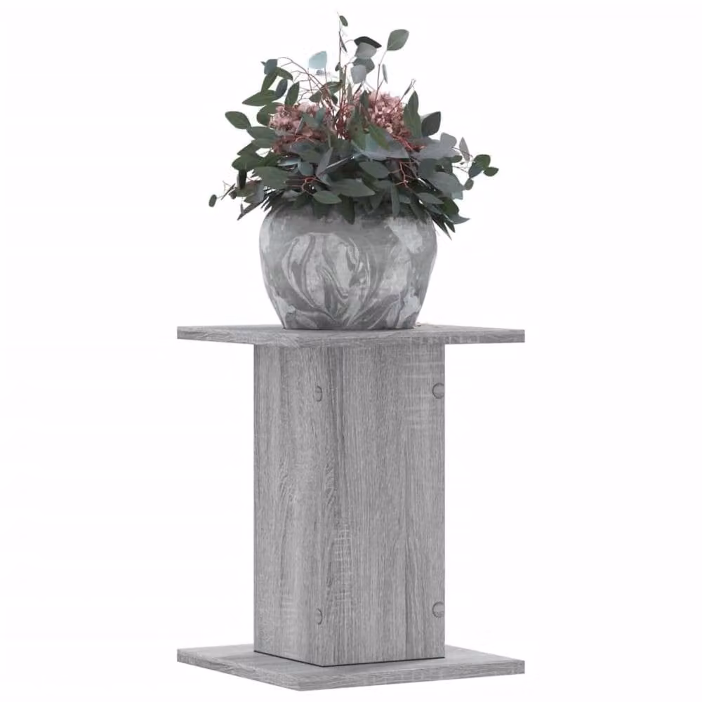 Berkfield Home Set of 2 Grey Sonoma Plant Stands, W/D/H: 30 x 30 x 40 cm – 2