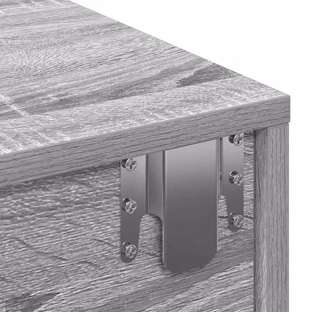 Berkfield Home Wall Mounted Shelf with Drawers in Grey Sonoma, W/D/H: 80 x 33 x 17 cm – 2