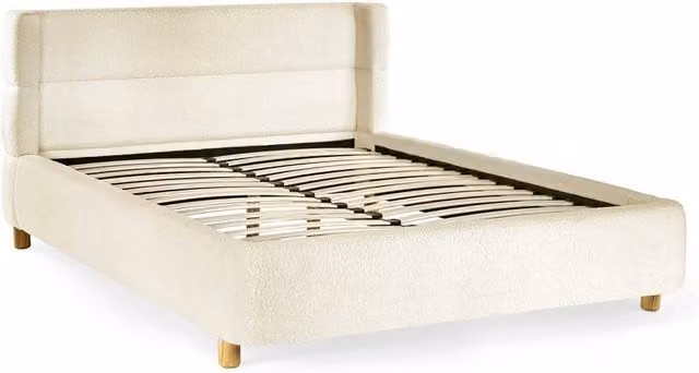Cheshire Silverwood Cream Bouclé Upholstered Double Bed – 1