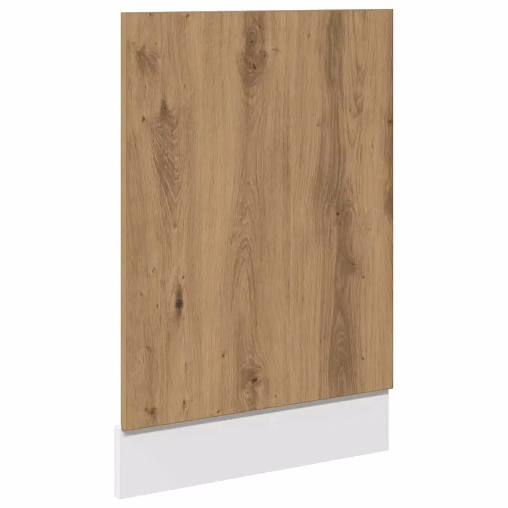 Berkfield Home Artisan Oak Dishwasher Panel in Brown, Engineered Wood, W/D/H: 45 x 3 x 67 cm – 2