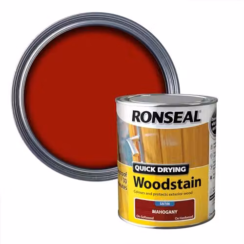 Ronseal Quick Drying Woodstain Satin Mahogany 0.75 l – 1