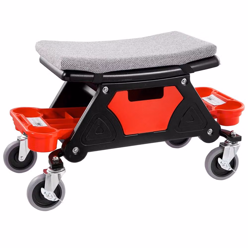 Ventryn Multicolour Rolling Stool with 135kg Capacity for Mechanics and Garage Work, W/D/H: 33.5 x 39.0 x 64.0 cm – 3