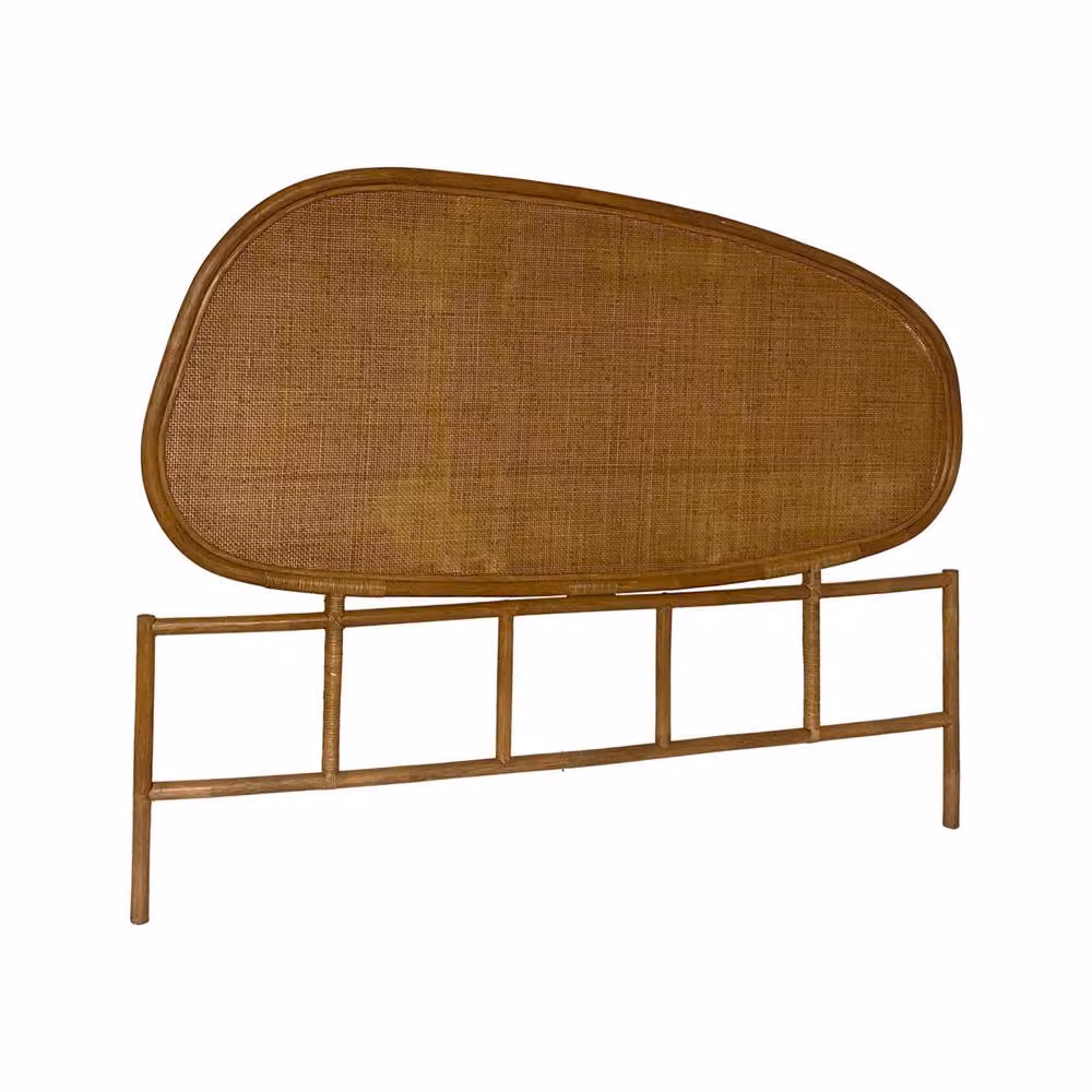 sweeek Dark Rattan Headboard in Light Brown, EU King Size – 2
