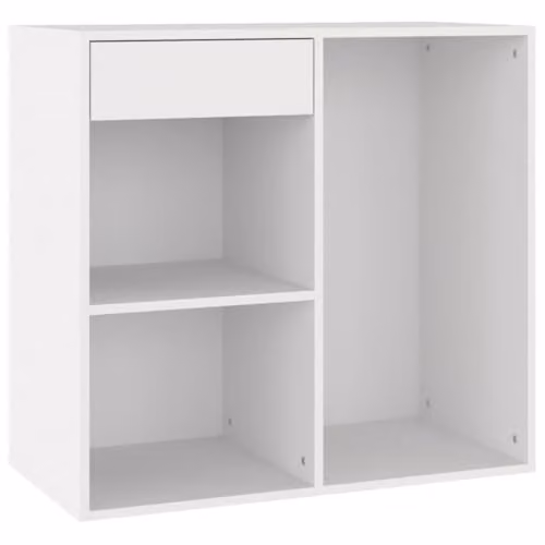 vidaXL Modern White Cosmetic Cabinet in Matt MDF, W/D/H: 80 x 40 x 75 cm
