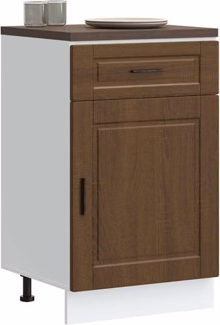Berkfield Home Porto Kitchen Base Cabinet in Brown Oak Engineered Wood