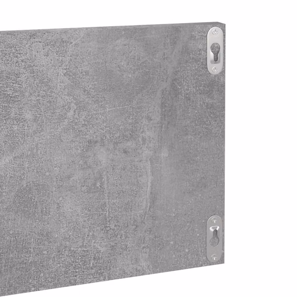 Berkfield Home Wall Mounted Straight Shelf, 2 Pack, Concrete Grey, W: 80 cm, D: 18 cm, H: 11.5 cm – 4