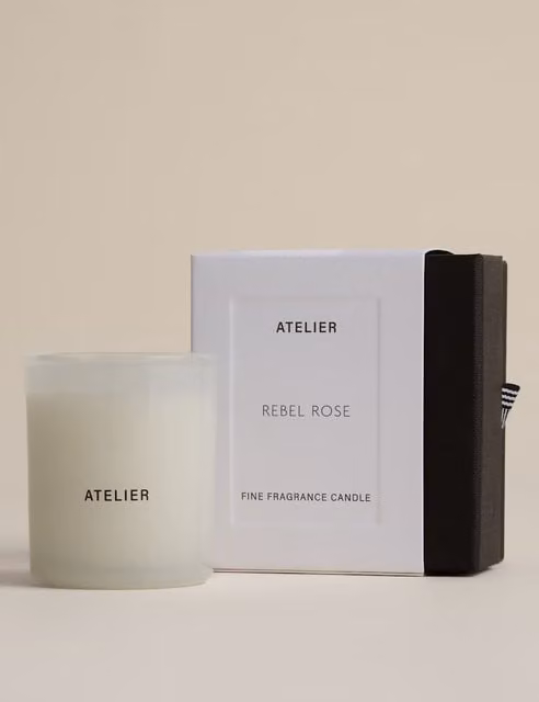 M&S Rebel Rose Scented Votive Candle in Black and White Mix