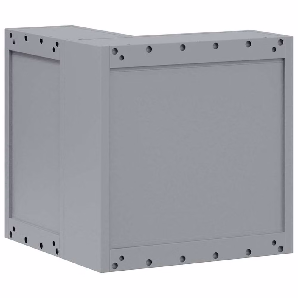 Berkfield Home Lockable Wall-Mounted Corner Tool Cabinet in Red and Grey Steel – 3