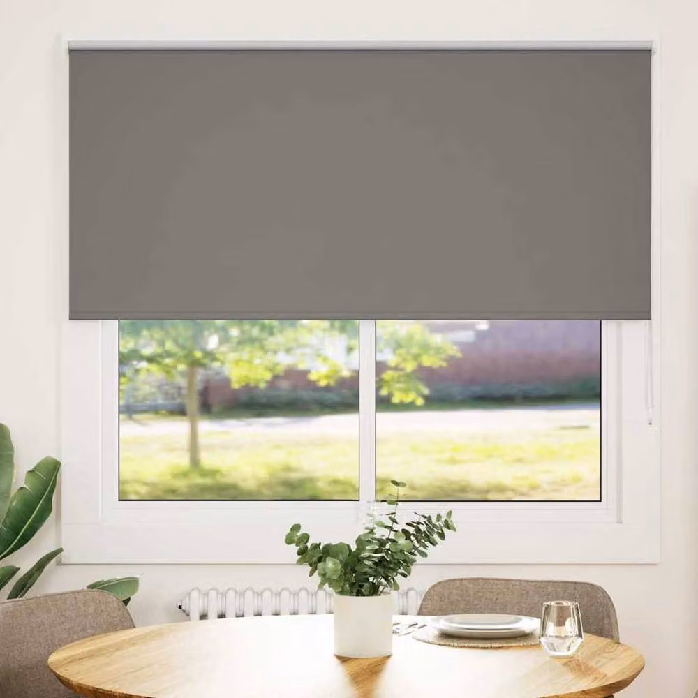 Berkfield Home Grey Blackout Roller Blind, Thermal Insulating Polyester, W: 160 cm, H: 130 cm – 2