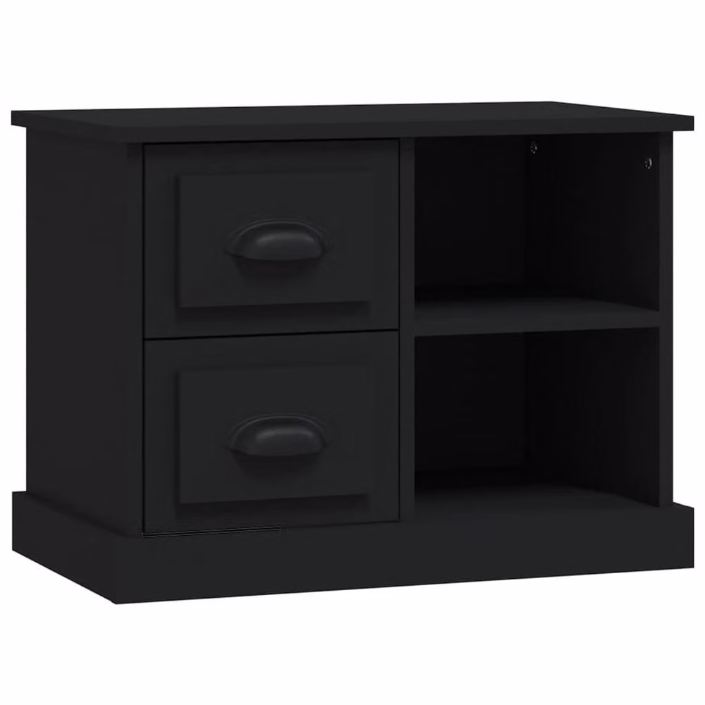 Berkfield Home Elegant Bedside Cabinet Black W/D/H: 60 x 35.5 x 45 cm – 2