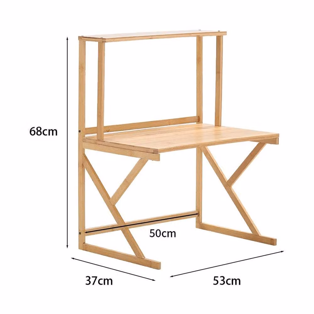 EONLION 3 Tier Bamboo Microwave Oven Rack in Brown, Width: 100 cm – 2