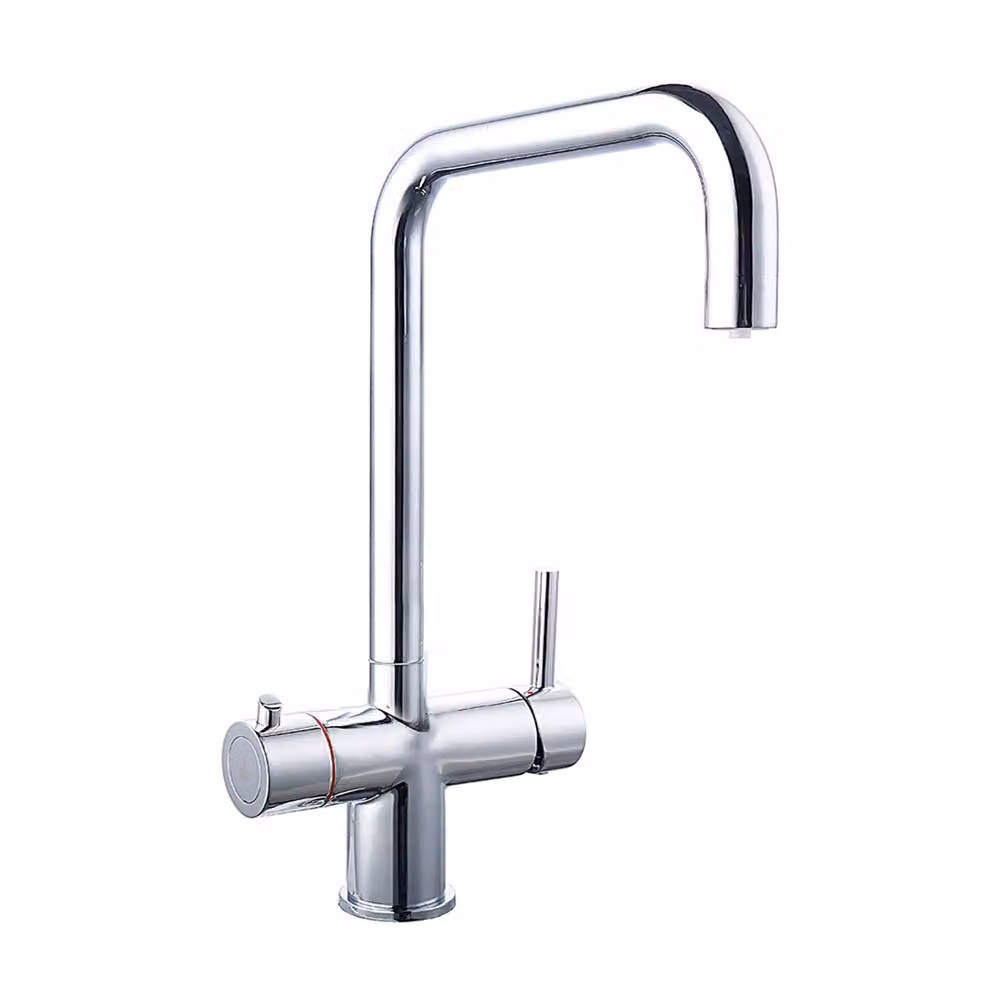 Nes Home 3 in 1 Single Lever Boiler Kitchen Mixer Tap Set in Chrome Silver – 4