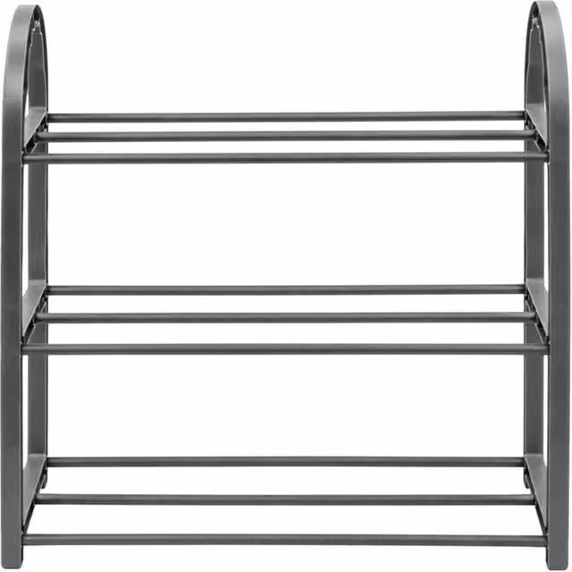 PAWNORA Small Grey Plastic Shoe Rack Storage Shelf – 1