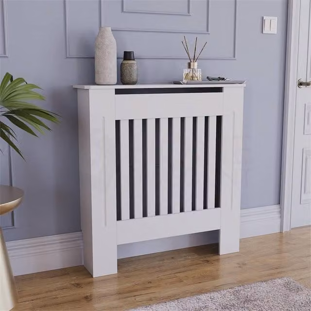 FORGEVIO Chelsea Small White Radiator Cover Shelf Cabinet