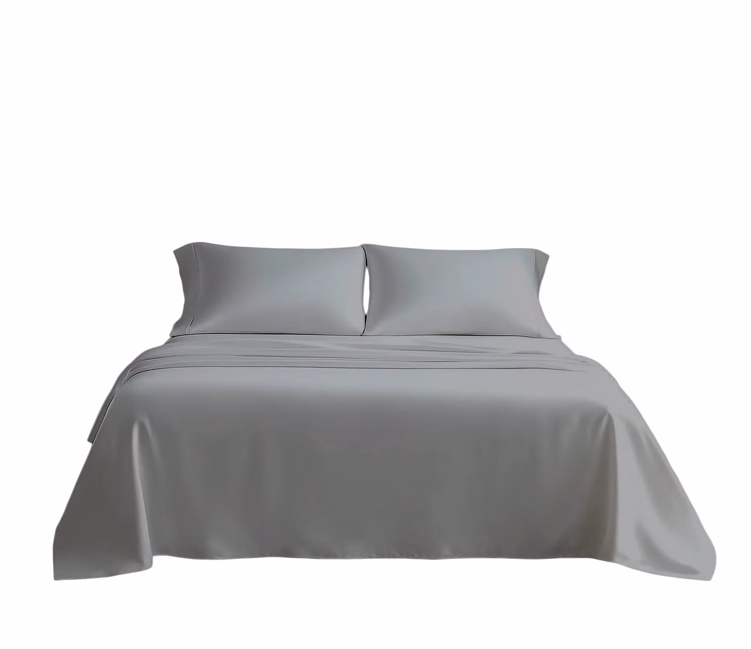 Home Sweet Home UK Microfibre Single Flat Sheet in Silver, W/D/H: 90 x 190 cm – 2
