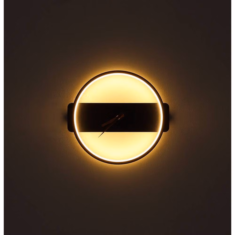 Netlighting Sussy Round Integrated LED Wall Lamp in Matt Black with Warm White 3000K Light – 4