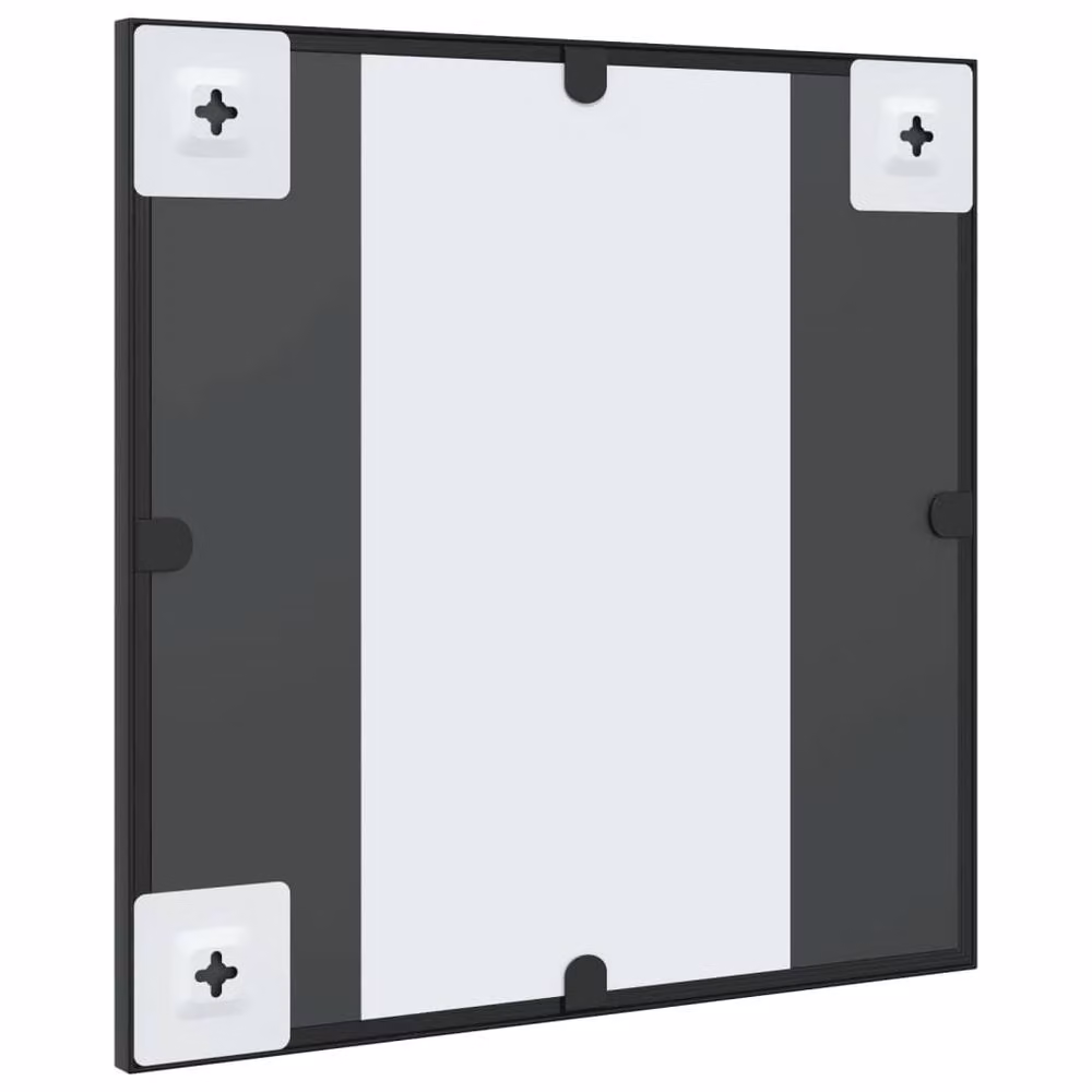 Berkfield Home Minimalist Square Wall Mirror in Black, W/H: 40 x 40 cm – 3