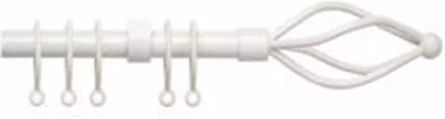 NewEdgeBlinds Cream Metal Crown Final Curtain Pole Set, 170cm