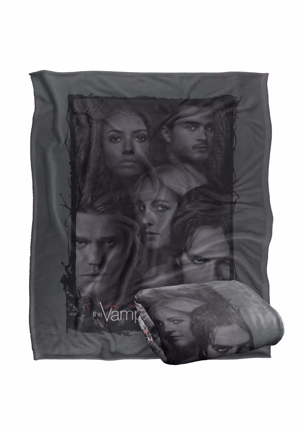Warner Brothers The Vampire Diaries So Here We Are Silky Touch Super Soft Throw Blanket, White, W 152.4 cm x D 127 cm – 2