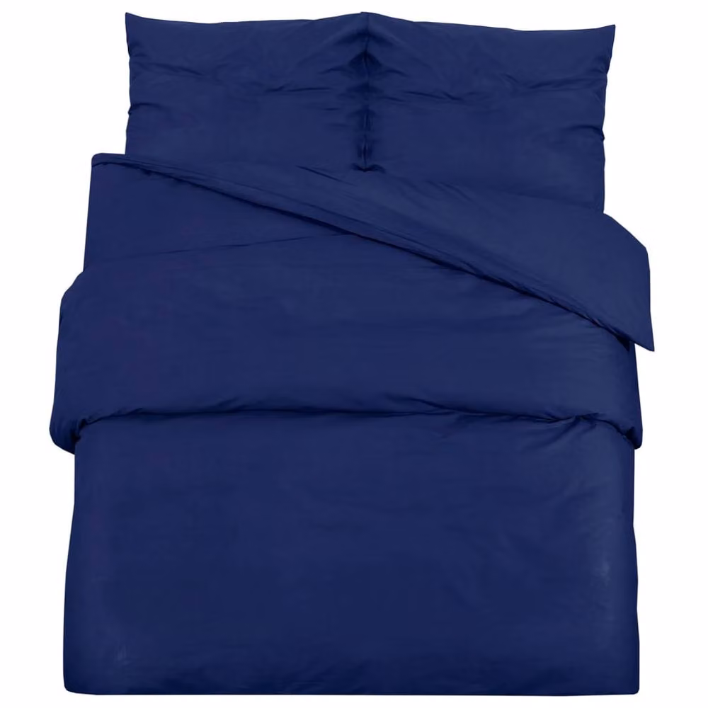 Berkfield Home Elegant Microfibre Duvet Cover and Pillowcase Set, Navy Blue, W/D/H: 200 x 220 cm and 80 x 80 cm – 2