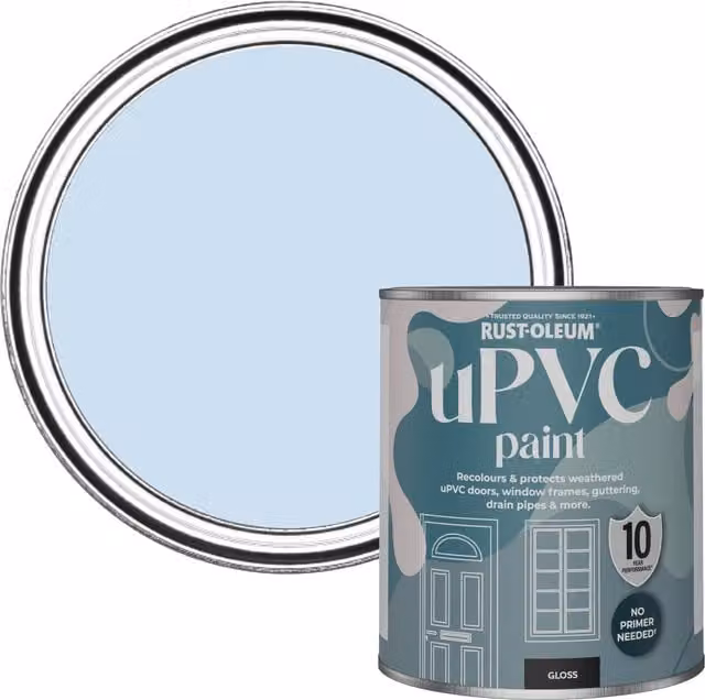 Rust-Oleum Gloss Finish UPVC Paint in Blue, 0.75 l