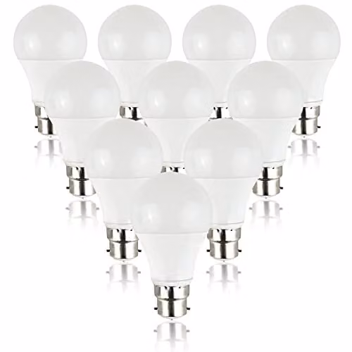MiniSun Pack of 10 High Power 10W LED B22 BC GLS Energy Saving Bulbs, Cool White 6500K – 1