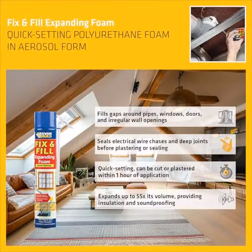 Sika Rapid Setting Expanding Foam, Beige/Multicolour – 3