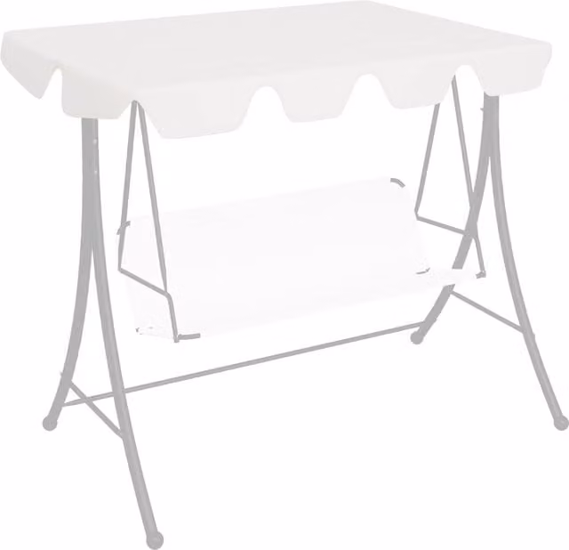 Berkfield Home Replacement PVC-Coated Garden Swing Canopy, White, W: 150 cm, D: 105 cm, H: 70 cm