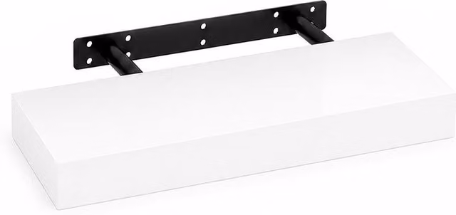 Innoteck High Gloss Floating Wall Shelf, White, Width: 40 cm