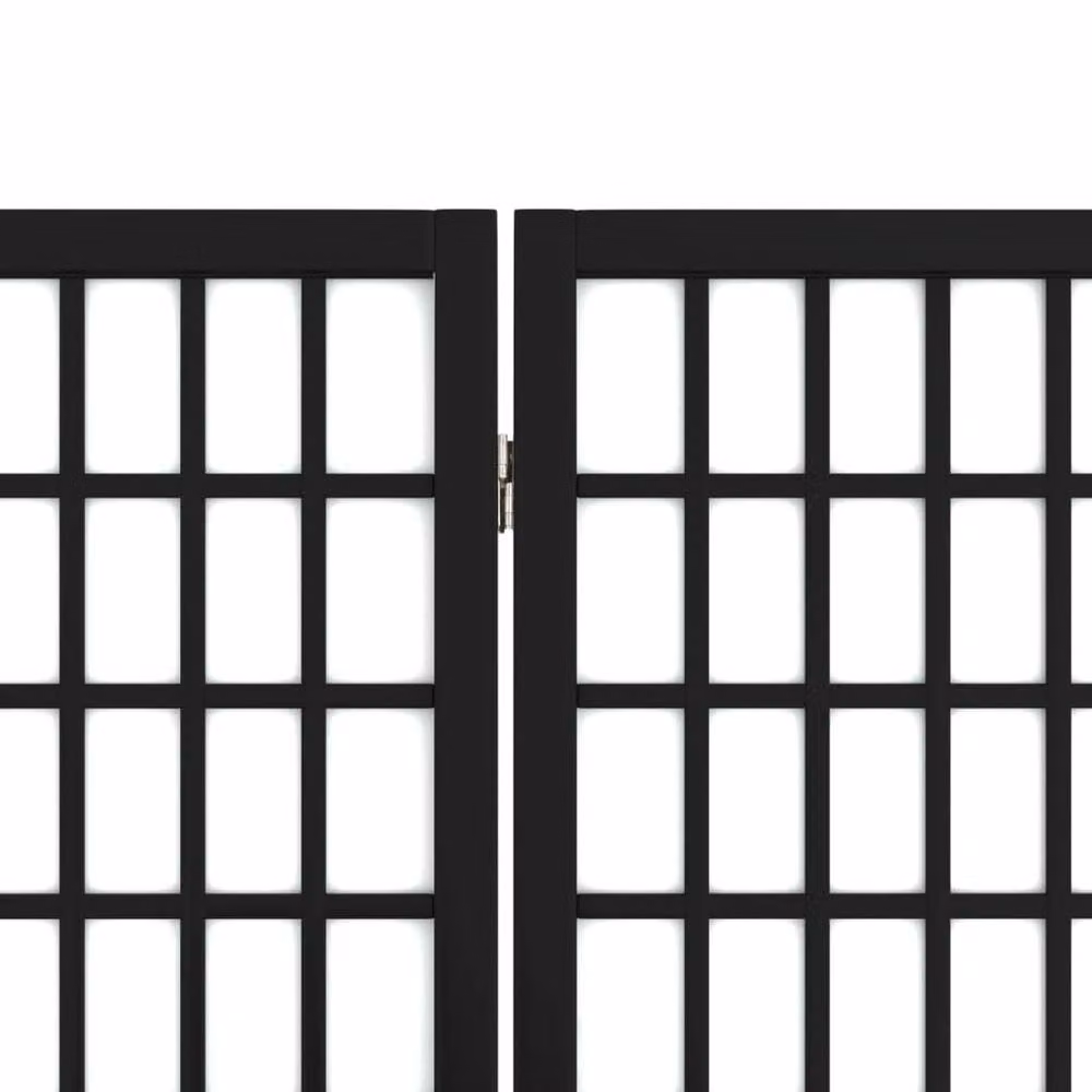 Berkfield Home 6-Panel Japanese Style Folding Room Divider, Black, W: 240 cm, H: 170 cm – 4