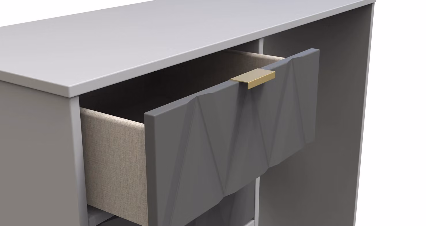 Ready Assembled 2 U Dallas 4 Drawer Vanity in Mid Grey – 5
