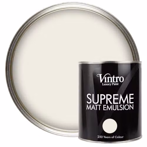Vintro Luxury Matt Emulsion Multi Surface Paint in Cream Trafalgar Square, 1L