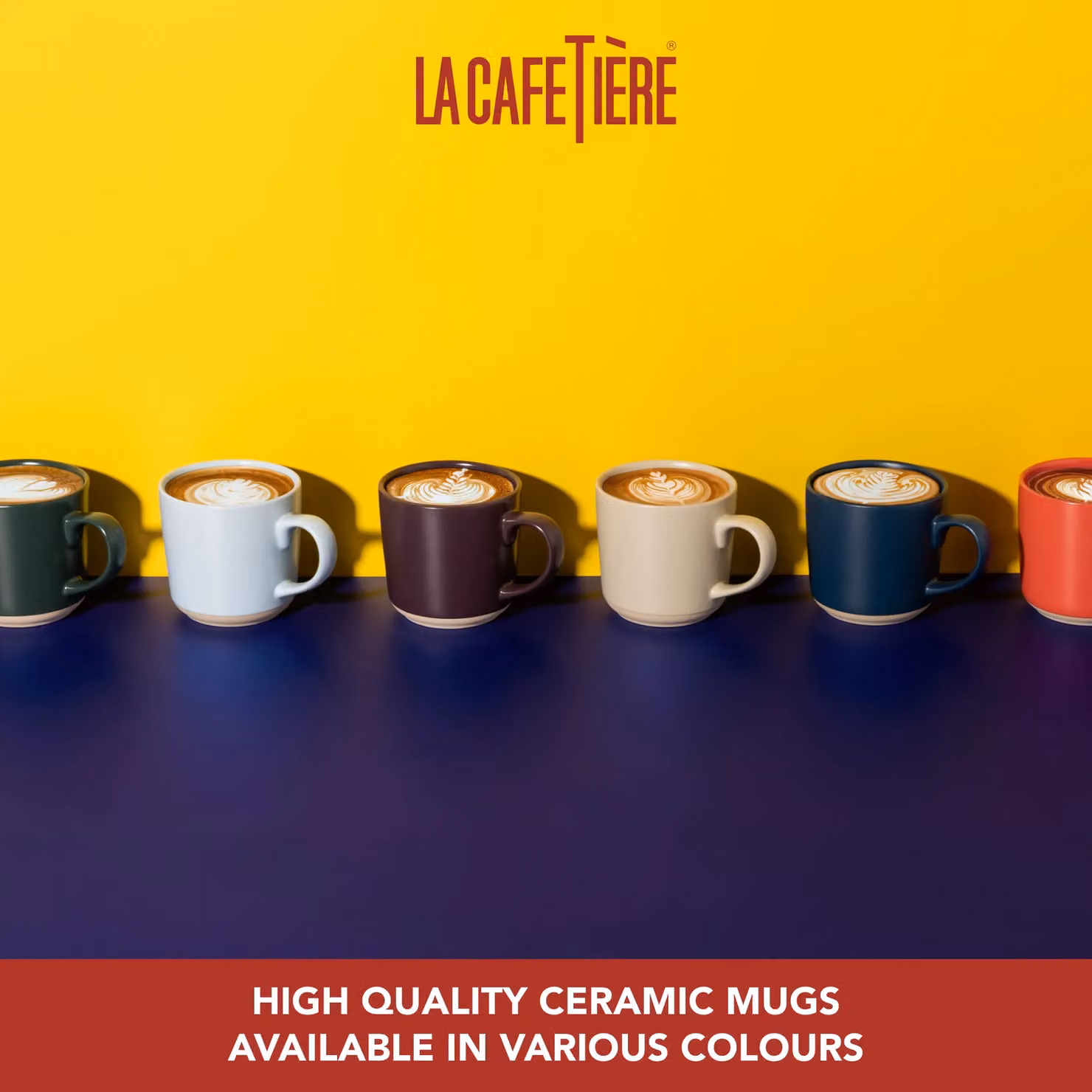 La Cafetiere Blue Ceramic Stoneware Mug, 350ml – 3