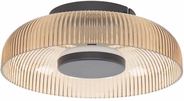 Netlighting Passo Bowl Semi Flush Ceiling Light in Yellow and Black with Warm White LED – 1
