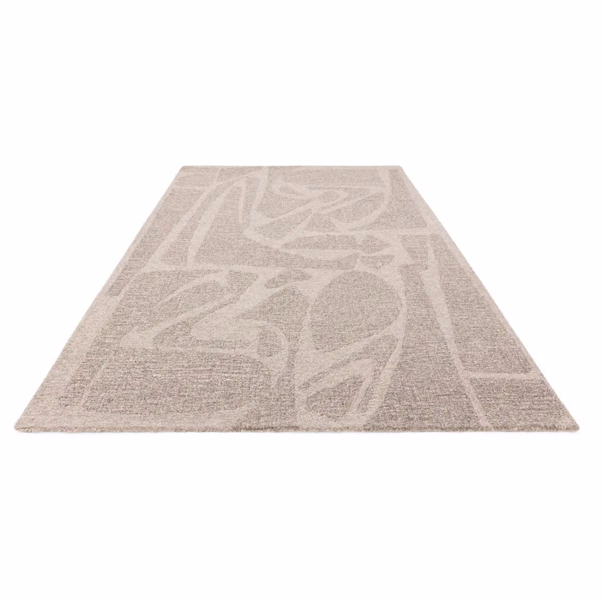 The Rug Shop UK Grey Wool Modern Abstract Easy To Clean Area Rug W: 160 cm, D: 230 cm – 2