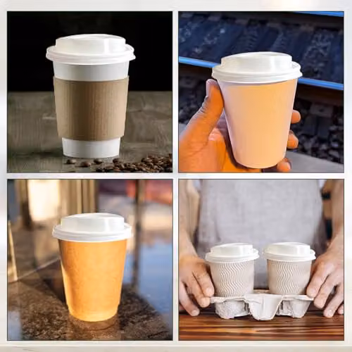 ECONX White Disposable Sip-Through Coffee Cup Lids, 90mm, 100 Pack – 2