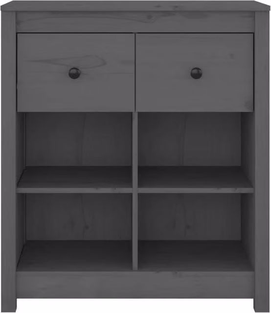 Berkfield Home Grey Solid Wood Pine Sideboard W/D/H: 70 x 35 x 80 cm – 1