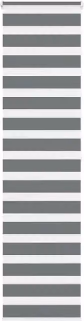 Berkfield Home Zebra Blind in Dark Grey, W: 55 cm, H: 200 cm, Polyester Fabric