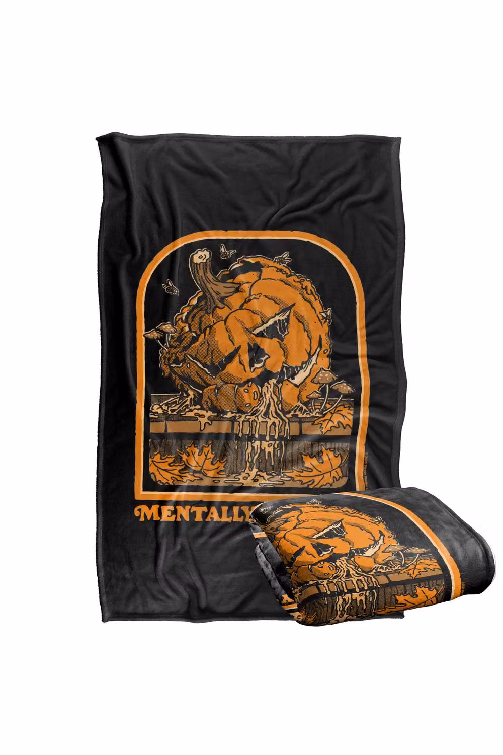 Steven Rhodes Mentally I'M Here Super Soft Fleece Throw Blanket, Multicolour, W/D/H: 91 x 147 cm – 2