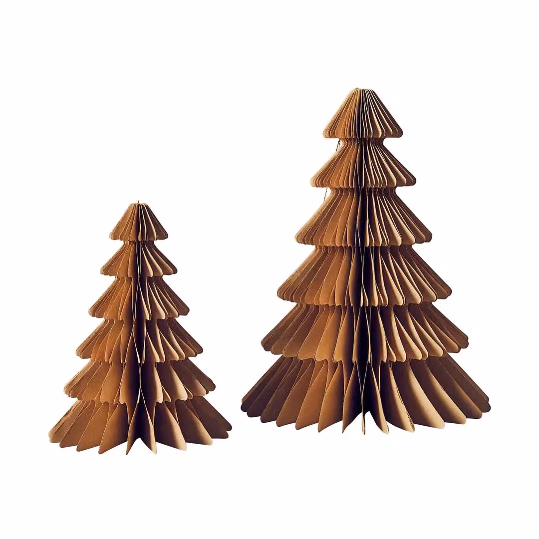 Club Green Pack of 2 Green Honeycomb Christmas Tree Paper Pendants – 2