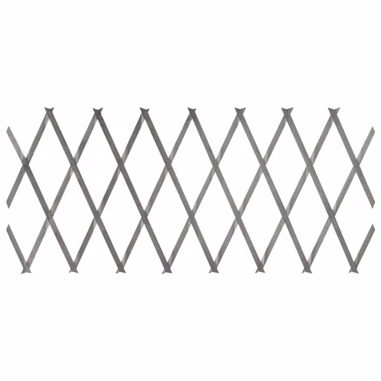Berkfield Home Grey Solid Firwood Trellis Fences, 5 Pieces, H 180 cm x W 30 cm