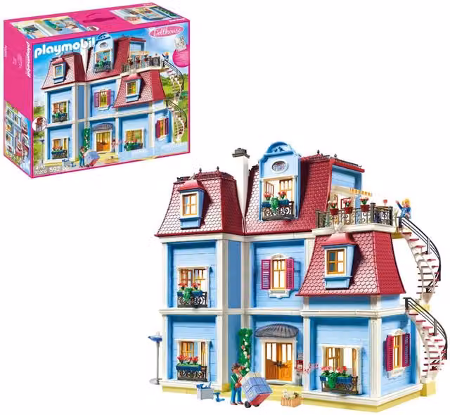 Playmobil Large Dollhouse in Pink and Multicolour