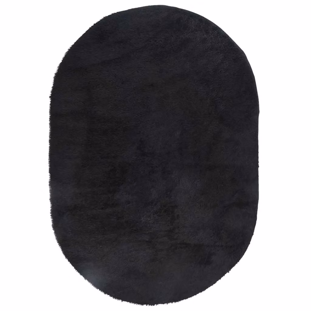 Berkfield Home NAVARRA Black Shaggy High Pile Polyester Rug, W: 300 cm, D: 200 cm – 2